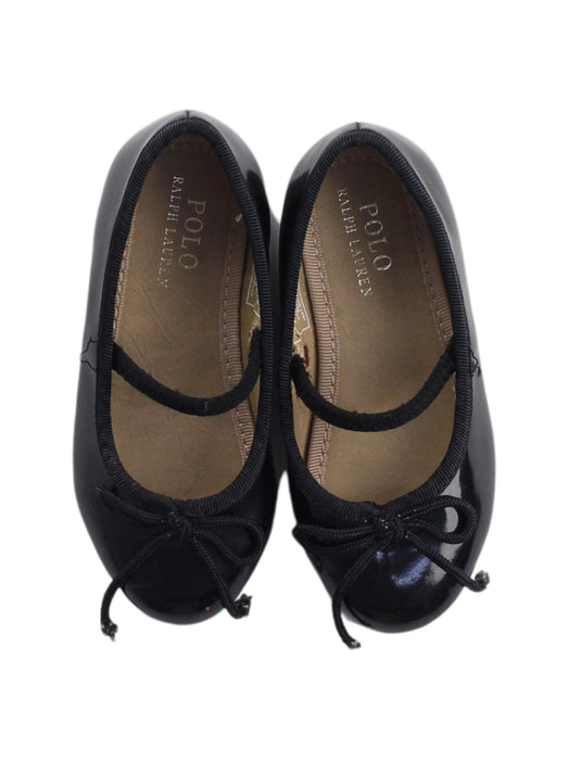 A Black Flats from Polo Ralph Lauren in size 18-24M for girl. (Back View)