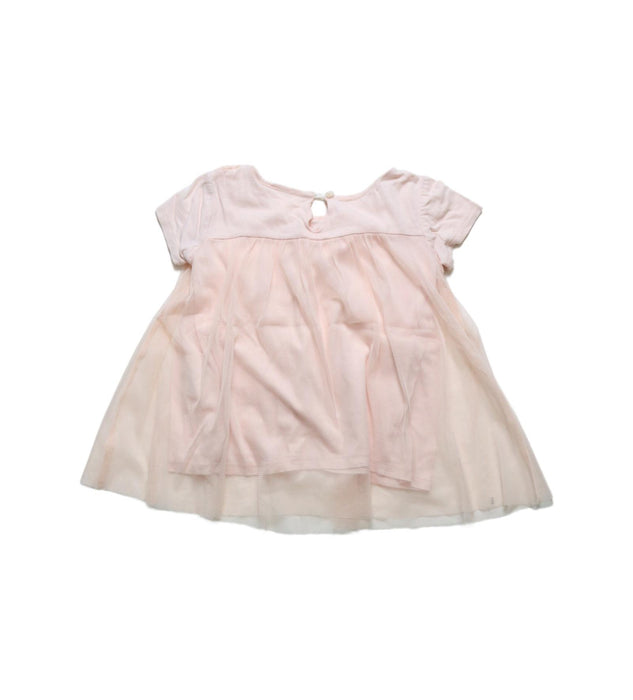 A Pink Short Sleeve Tops from Seed in size 3T for girl. (Back View)