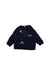 A Navy Crewneck Sweatshirts from Graniph in size 18-24M for boy. (Front View)