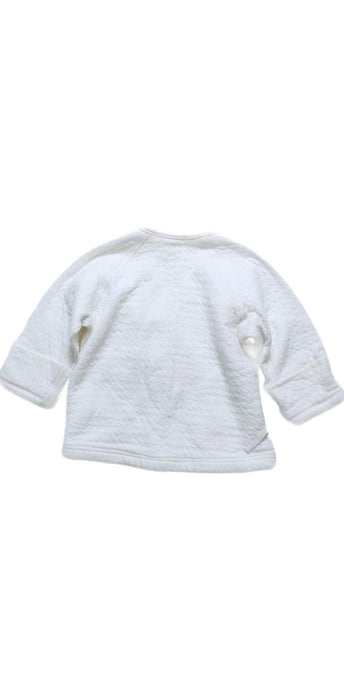 A White Long Sleeve Tops from Mides in size 0-3M for girl. (Back View)