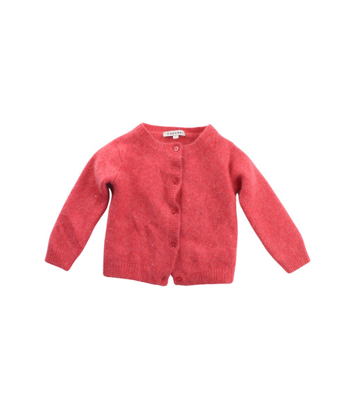 A Red Cardigans from Caramel in size 2T for girl. (Front View)