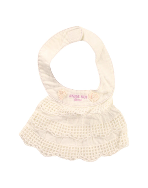A White Bibs from Anna Sui in size O/S for girl. (Front View)