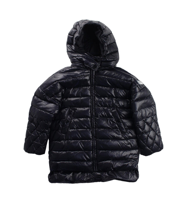 A Blue Puffer/Quilted Jackets from Diesel in size 4T for neutral. (Front View)