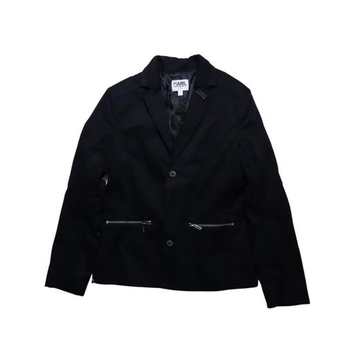 A Black Blazers from Karl Lagerfeld in size 10Y for boy. (Front View)