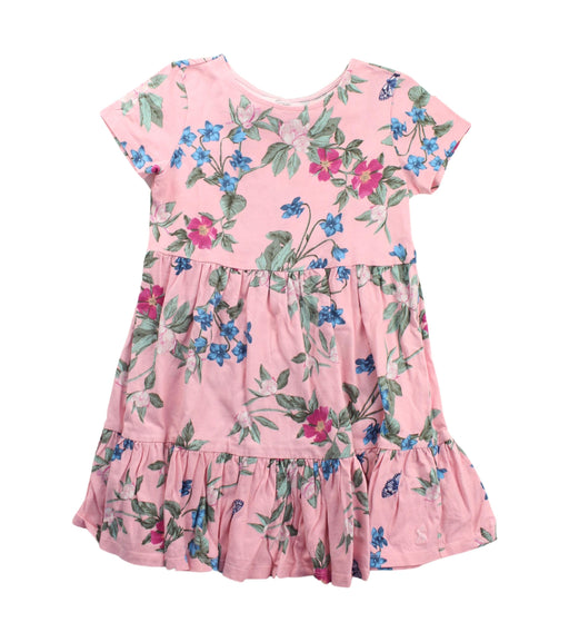 A Pink Short Sleeve Dresses from Joules in size 7Y for girl. (Front View)