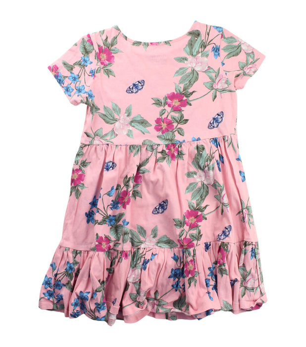 A Pink Short Sleeve Dresses from Joules in size 7Y for girl. (Back View)
