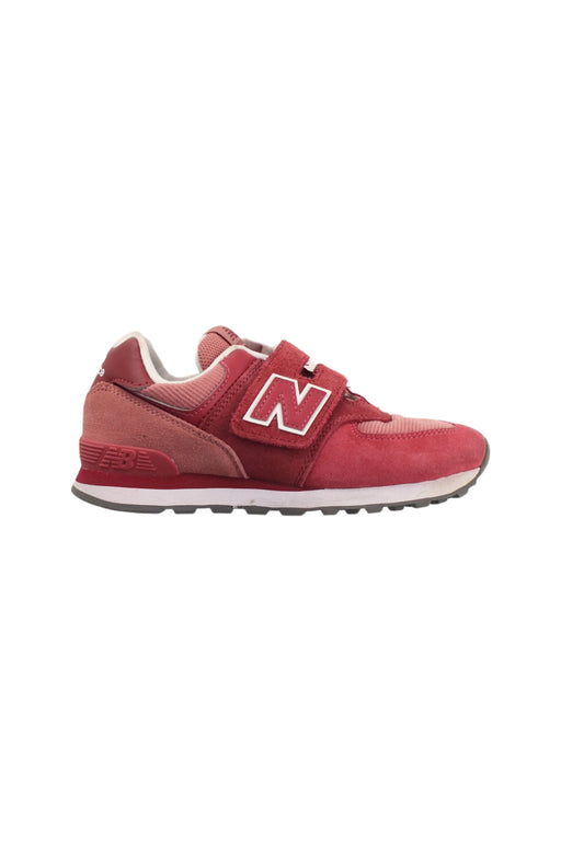A Red Sneakers from New Balance in size 6T for boy. (Front View)