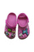 A Pink Sandals from Crocs in size 4T for girl. (Back View)
