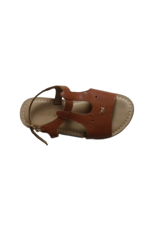 A Brown Sandals from Emile et Ida in size 5T for girl. (Front View)