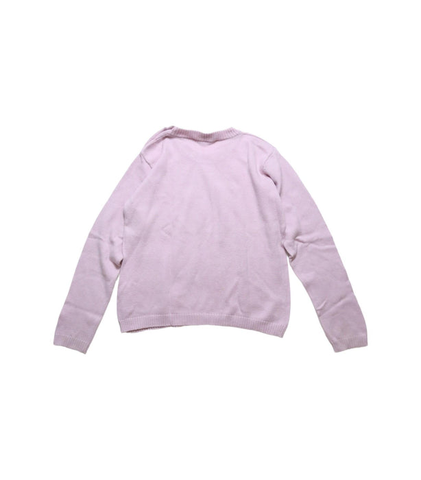 A Pink Knit Sweaters from Atelier Child in size 6T for girl. (Back View)