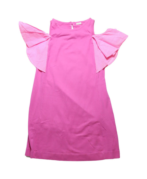 A Pink Short Sleeve Dresses from Crewcuts in size 8Y for girl. (Front View)