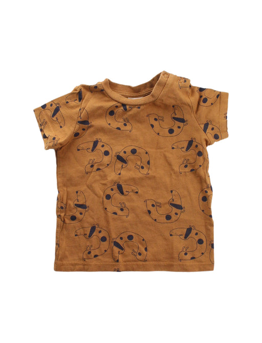 A Brown Short Sleeve Tops from Seed in size 3-6M for boy. (Front View)