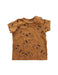 A Brown Short Sleeve Tops from Seed in size 3-6M for boy. (Front View)