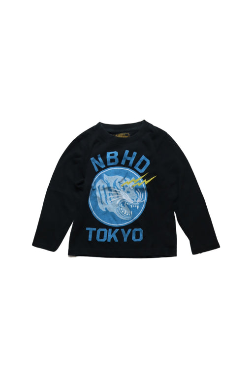 A Black Long Sleeve Tops from Neighborhood in size 4T for boy. (Front View)