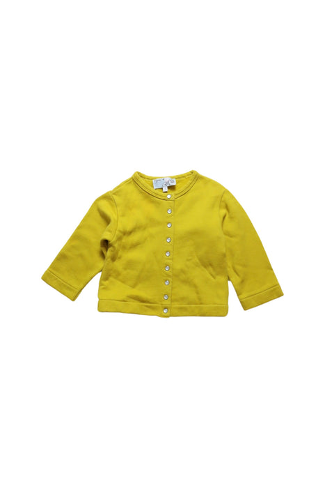 A Yellow Cardigans from Agnes b. in size 2T for neutral. (Front View)
