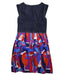 A Blue Sleeveless Dresses from Junior Gaultier in size 10Y for girl. (Back View)