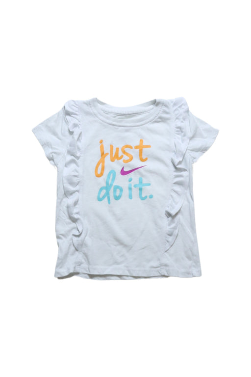 A White Short Sleeve T Shirts from Nike in size 3T for girl. (Front View)