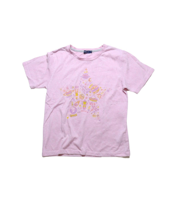 A Pink T Shirts from BEAMS in size 10Y for girl. (Front View)