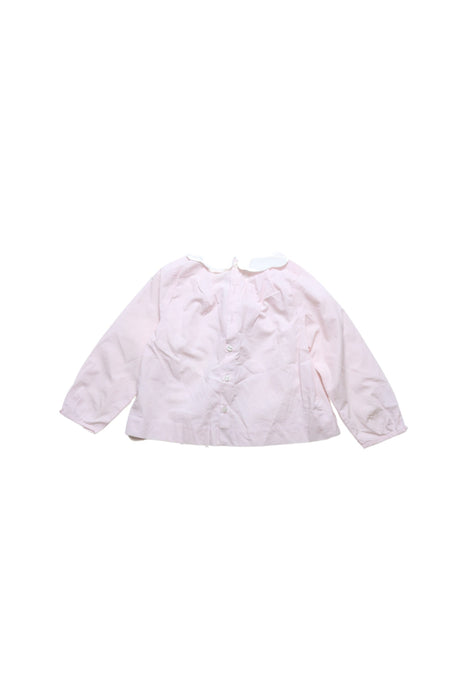 A Pink Long Sleeve Tops from Jacadi in size 12-18M for girl. (Back View)