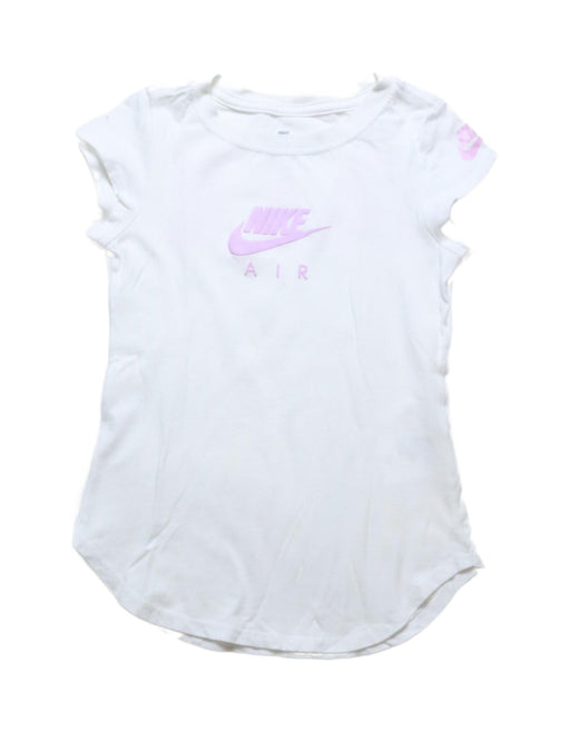 A White Short Sleeve T Shirts from Nike in size 4T for girl. (Front View)