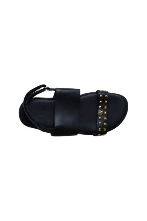 A Black Sandals from Young Versace in size 9Y for girl. (Front View)