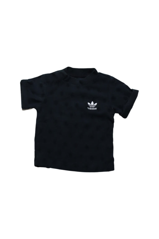 A Black Short Sleeve T Shirts from Adidas in size 6-12M for boy. (Front View)