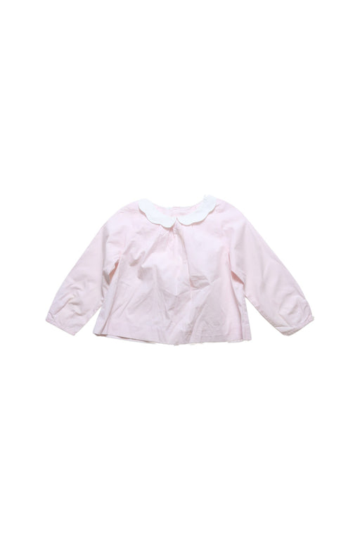A Pink Long Sleeve Tops from Jacadi in size 12-18M for girl. (Front View)
