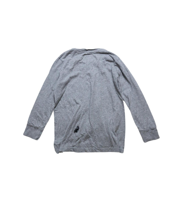 A Grey Long Sleeve Tops from Nununu in size 4T for girl. (Back View)