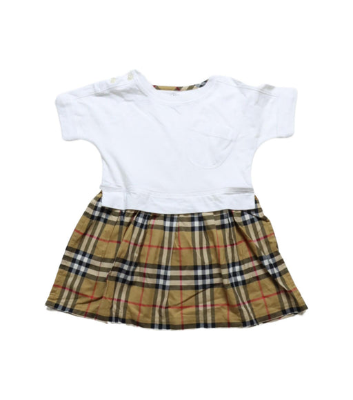A White Short Sleeve Dresses from Burberry in size 2T for girl. (Front View)