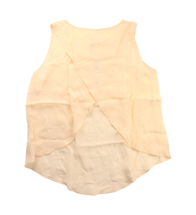 A Yellow Sleeveless Tops from Made in size M for maternity. (Back View)