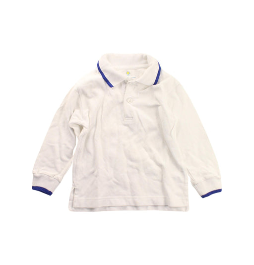A White Long Sleeve Polos from Florence Eiseman in size 3T for boy. (Front View)