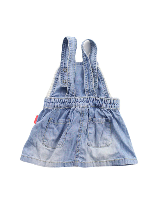 A Blue Overall Dresses from Mexx in size 6-12M for girl. (Back View)