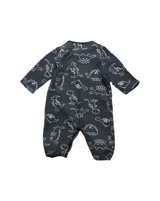 A Grey Long Sleeve Jumpsuits from Mides in size 3-6M for girl. (Back View)