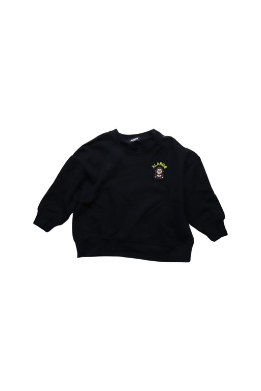A Black Crewneck Sweatshirts from X-Large in size 18-24M for boy. (Front View)