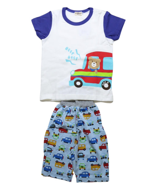 A Blue Pyjama Sets from Miki House in size 18-24M for boy. (Front View)