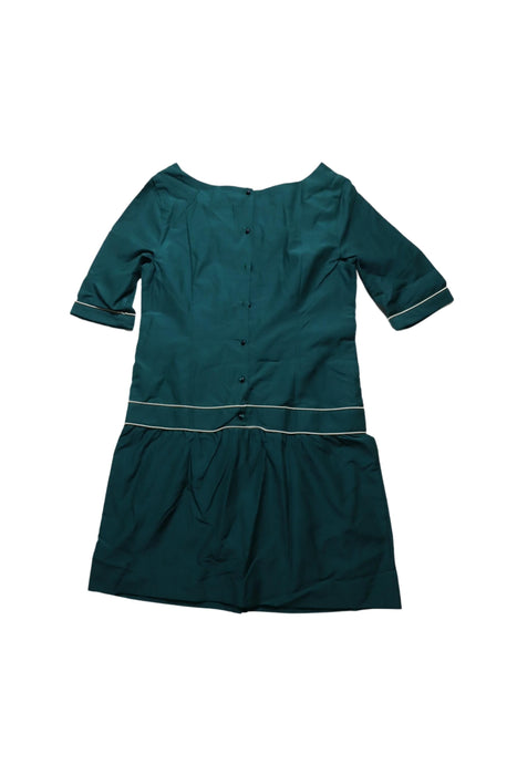 A Green Short Sleeve Dresses from Jacadi in size 14Y for girl. (Back View)