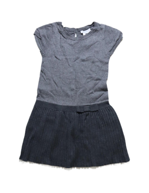 A Grey Short Sleeve Dresses from Jacadi in size 4T for girl. (Front View)