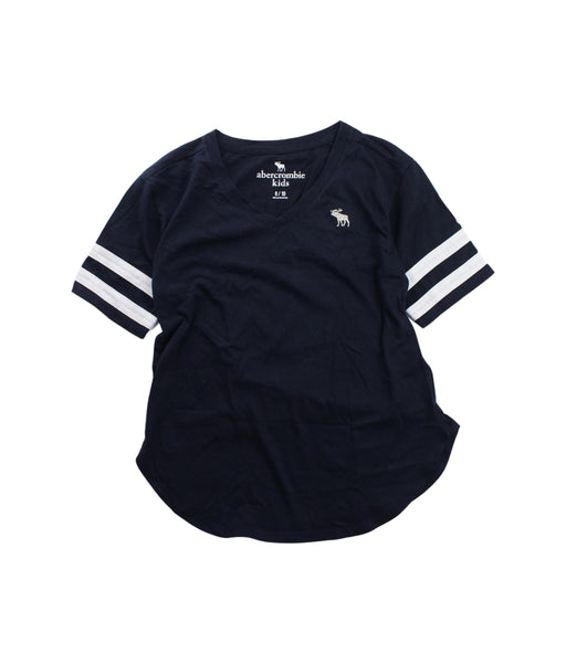 A Navy Short Sleeve T Shirts from Abercrombie & Fitch in size 9Y for girl. (Front View)