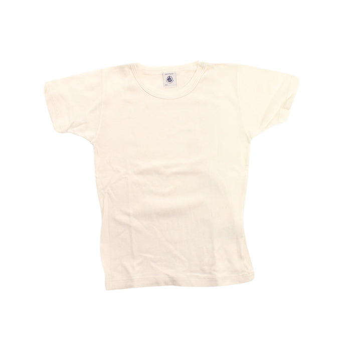 A White Short Sleeve T Shirts from Petit Bateau in size 6T for neutral. (Front View)