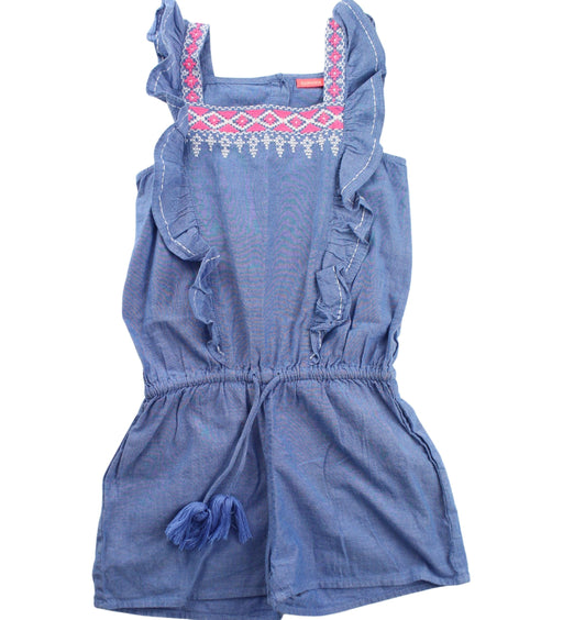 A Blue Sleeveless Rompers from Sunuva in size 7Y for girl. (Front View)