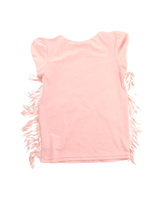 A Pink Short Sleeve Tops from Sunuva in size 5T for girl. (Back View)