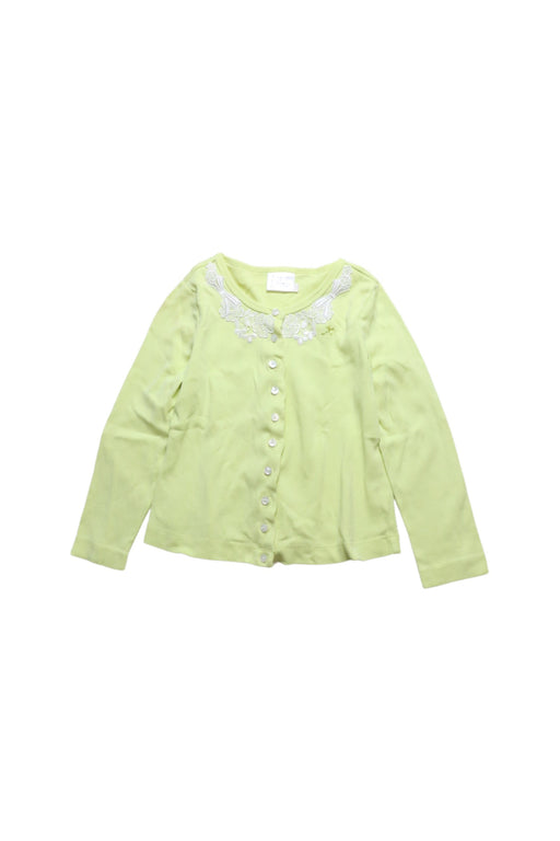 A Green Cardigans from Kingkow in size 8Y for girl. (Front View)