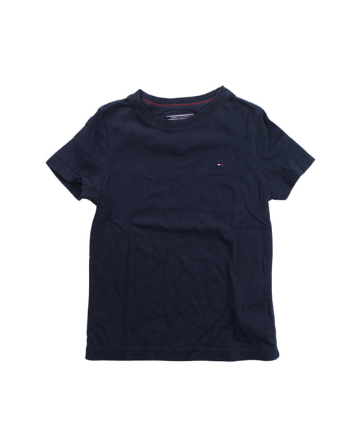 A Blue Short Sleeve T Shirts from Tommy Hilfiger in size 4T for boy. (Front View)