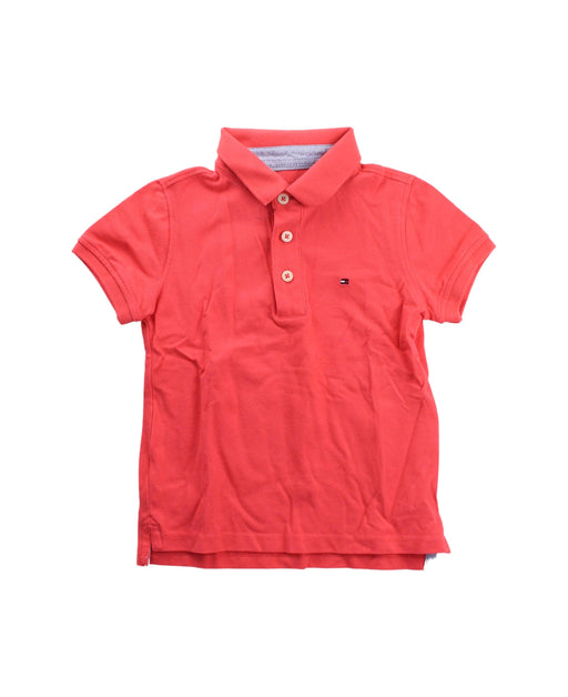 A Orange Short Sleeve Polos from Tommy Hilfiger in size 5T for neutral. (Front View)