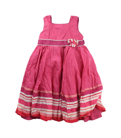 A Pink Sleeveless Dresses from Monsoon in size 2T for girl. (Front View)