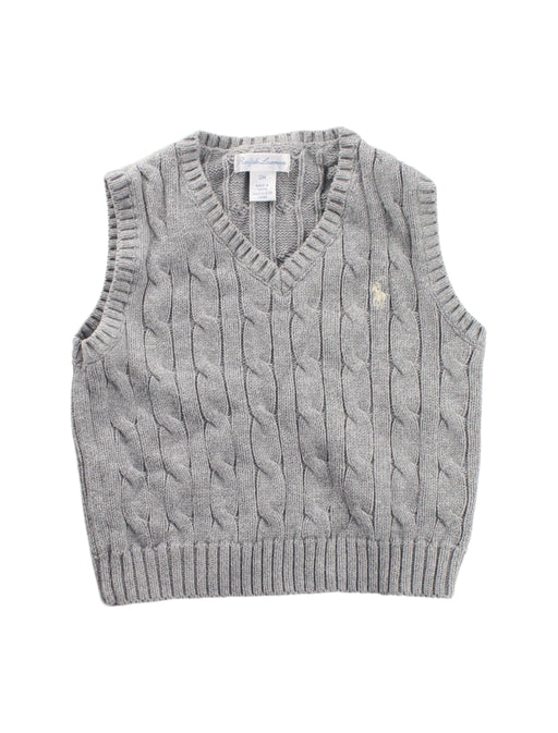 A Grey Sweater Vests from Ralph Lauren in size 6-12M for boy. (Front View)