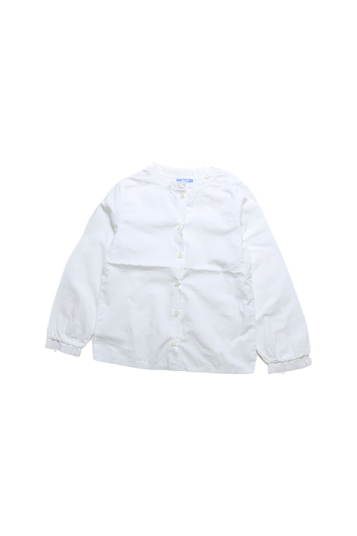 A White Long Sleeve Shirts from Jacadi in size 5T for girl. (Front View)