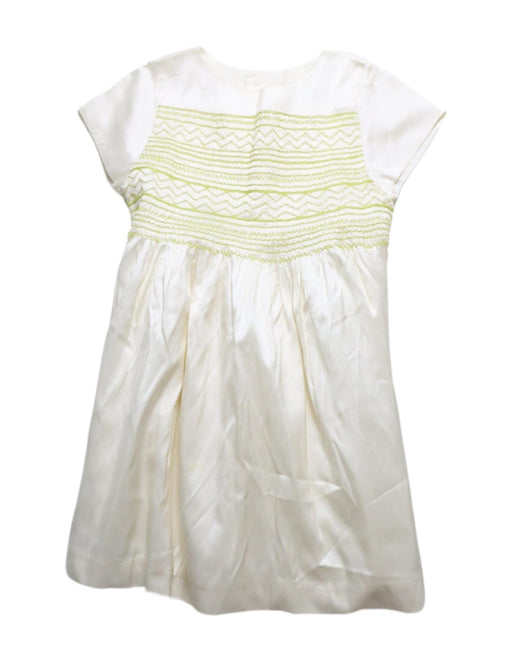 A White Short Sleeve Dresses from Marie Chantal in size 5T for girl. (Front View)