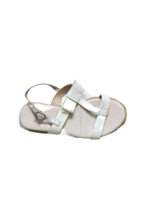 A White Sandals from Jacadi in size 5T for girl. (Front View)