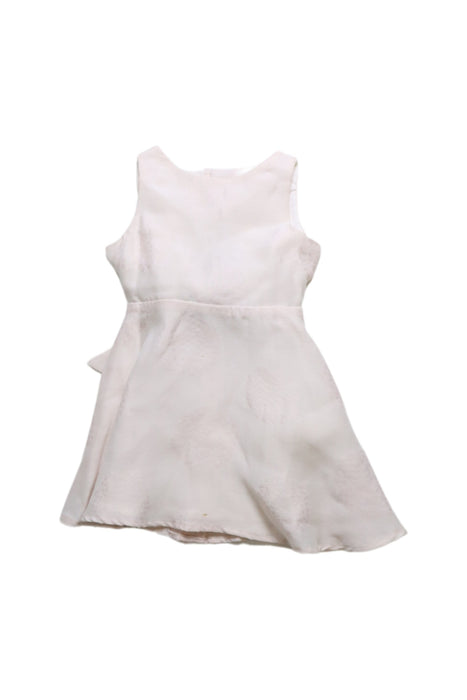 A White Sleeveless Dresses from Seed in size 2T for girl. (Front View)